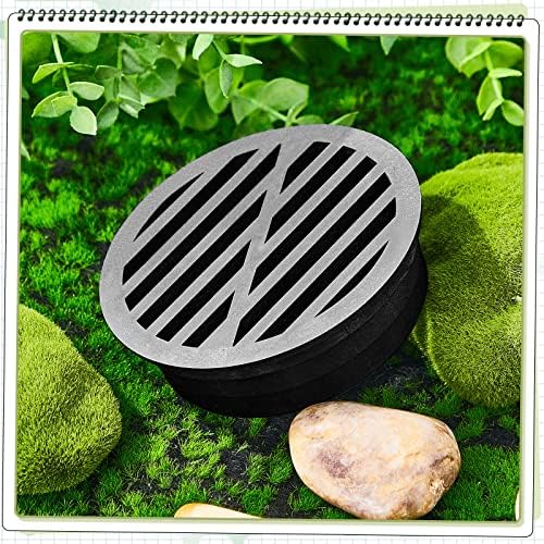 Taiyin 8 Pcs 45-inch Plastic Round Grate Cover Black