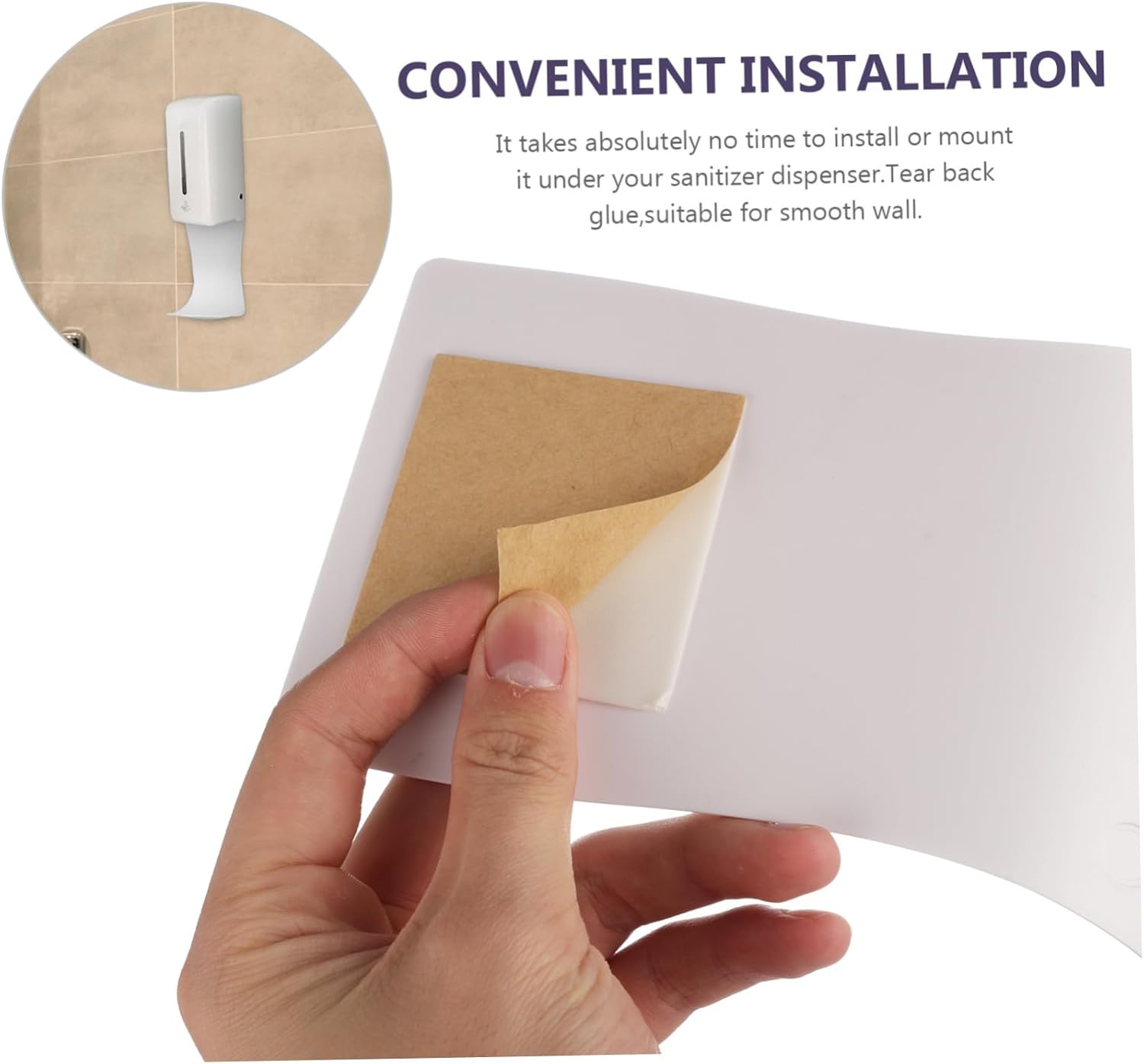 PRETYZOOM Wall Mounted Soap Dispenser Tray with Sponge Holder