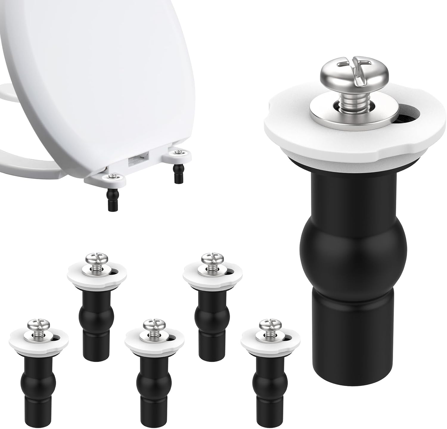 SDTC Tech 6 Pack Toilet Seat Hinge Screws