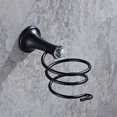 Liaozy888 Black Alloy Crystal Hand Dryer Holder