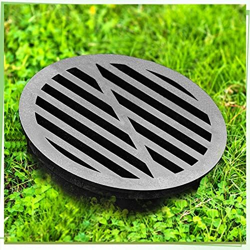 Taiyin 8 Pcs 45-inch Plastic Round Grate Cover Black