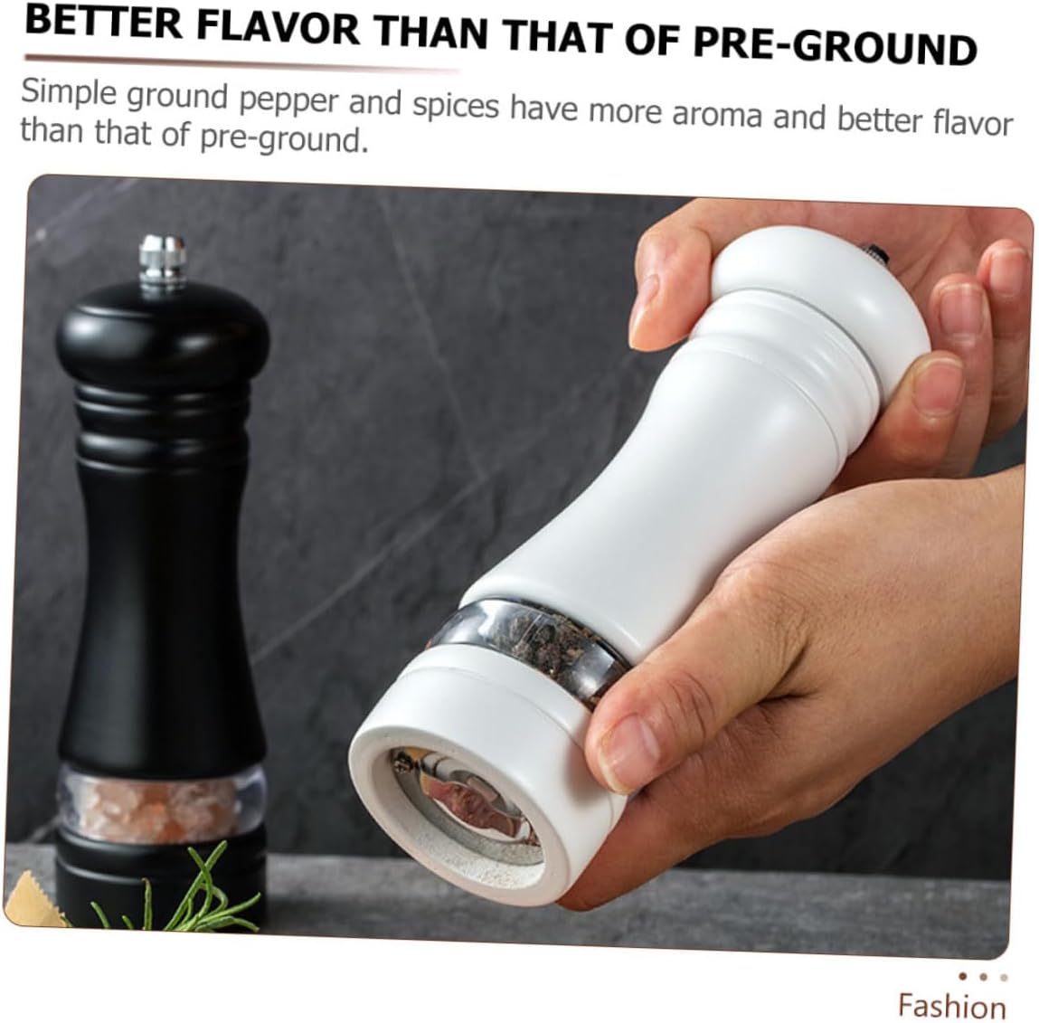KICHOUSE Refillable Salt and Pepper Shaker Set 6 Inches Wooden 1