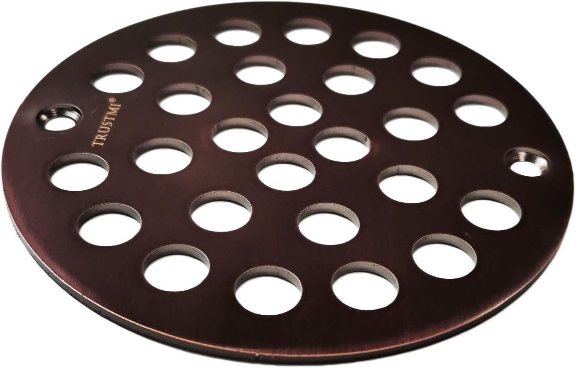 TRUSTMI 4 Inch Screw-in Shower Drain Cover Replacement Oil Rubbed Bronze