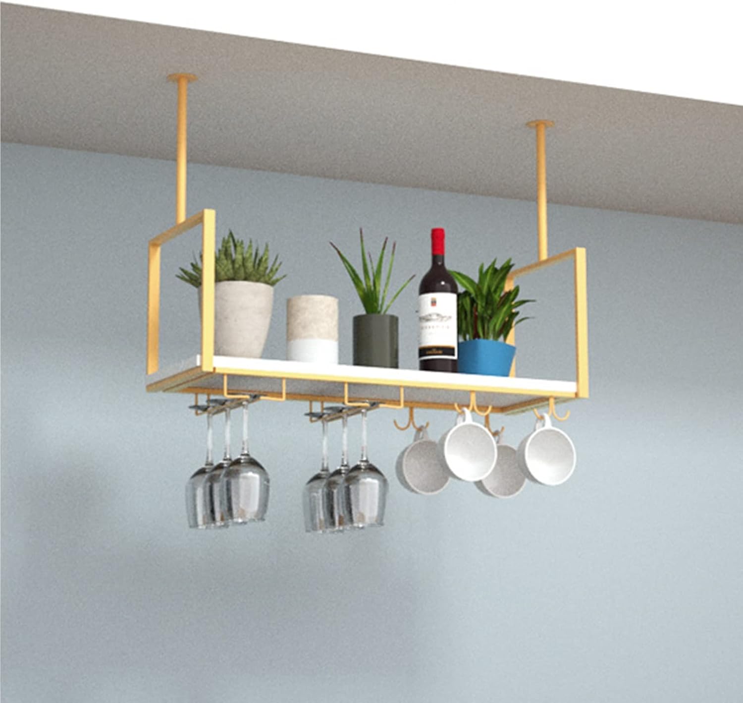 Ceiling Hanging Bar Unit Wine Glass Holder