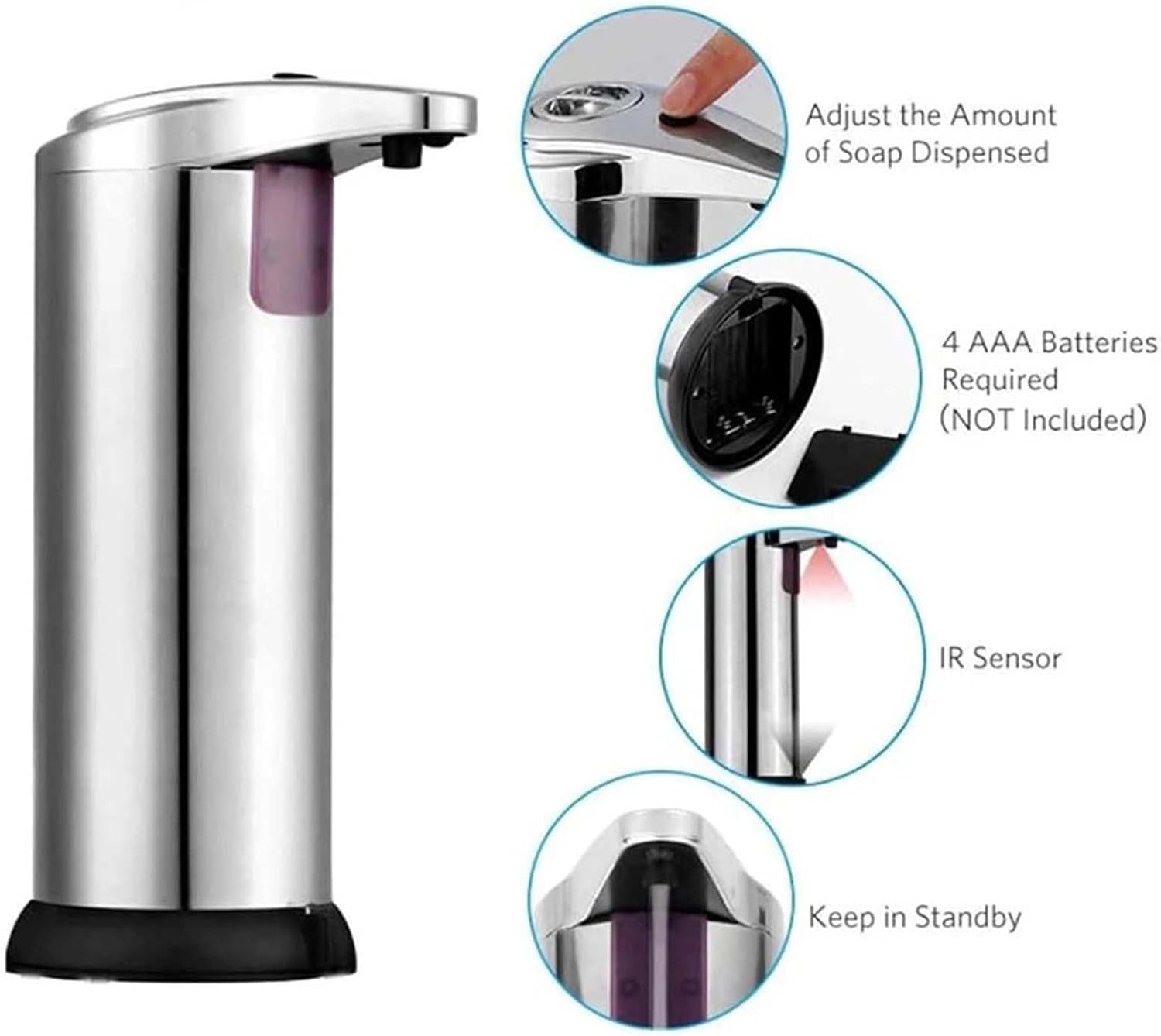 Automatic Touchless Soap Dispenser with Infrared Sensor