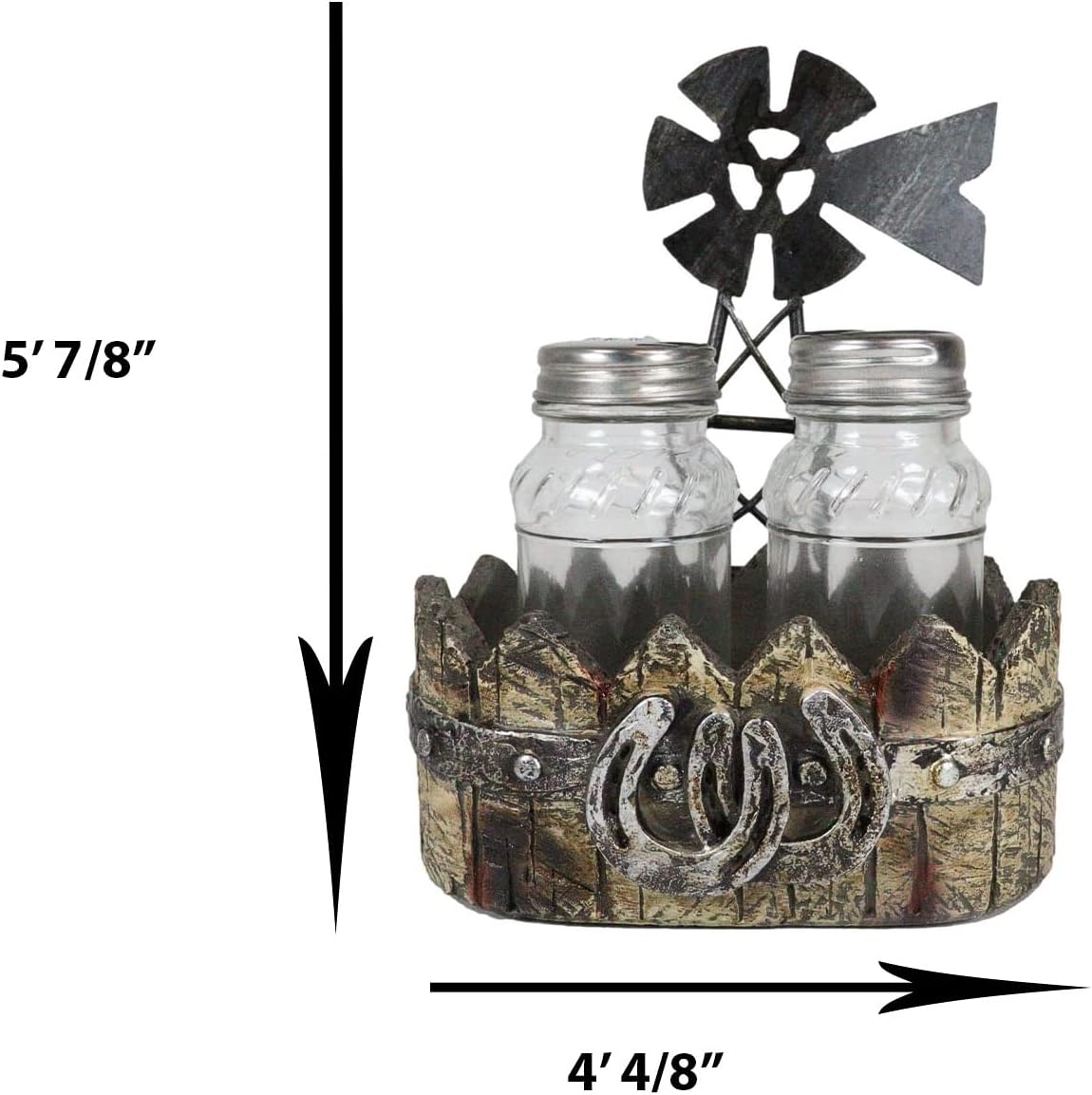 Ebros Gift 6 Tall Rustic Windmill Salt Pepper Shaker Set 1
