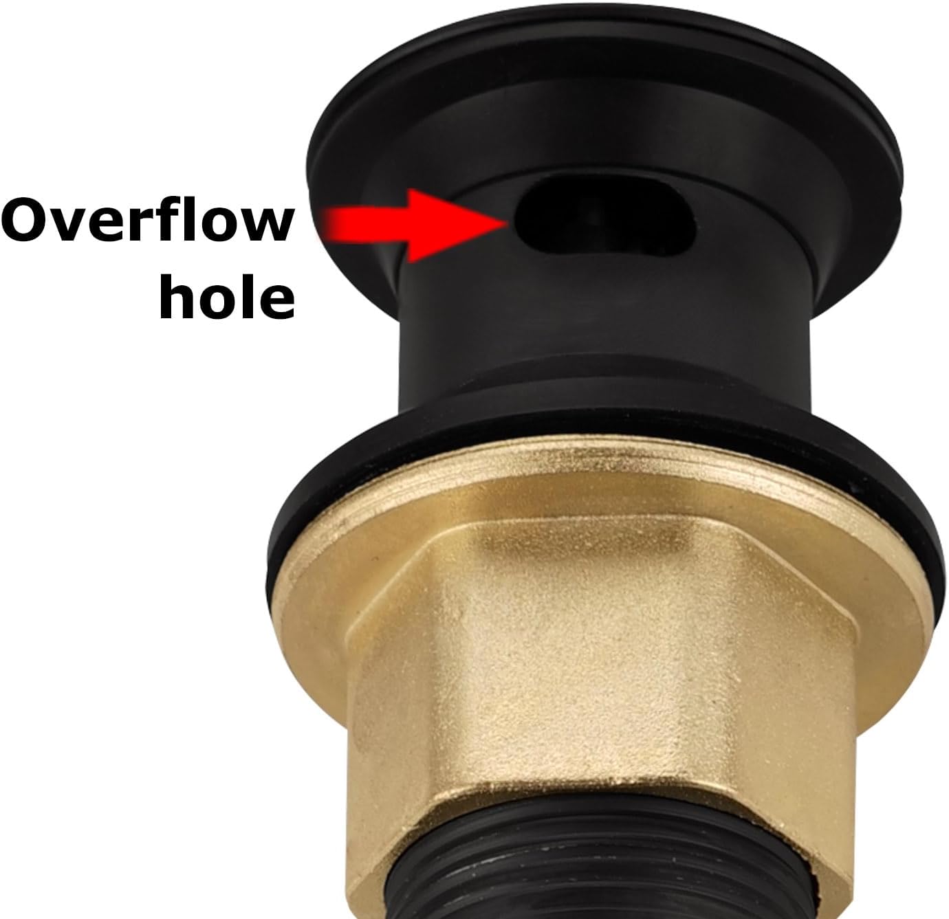 PARLOS Pop Up Sink Drain Stopper Matte Black