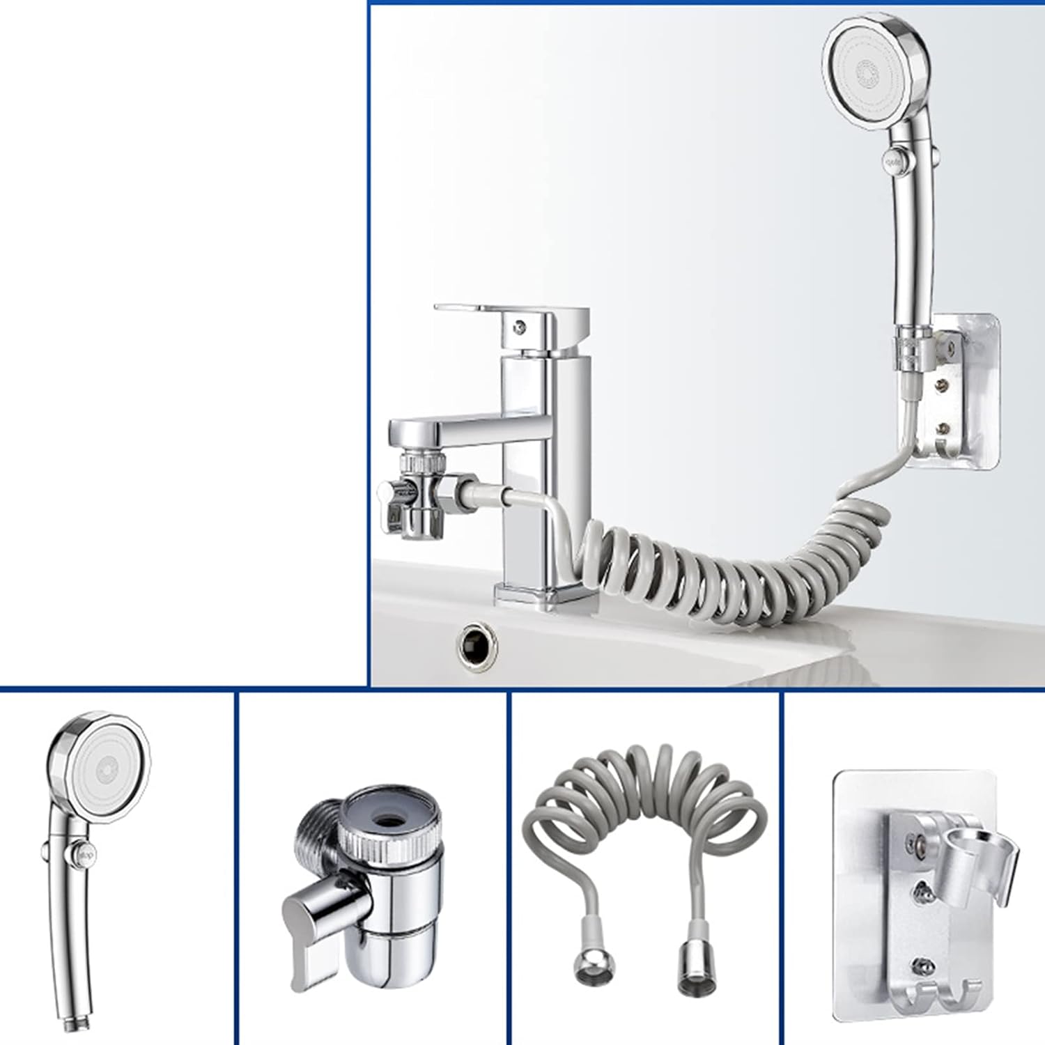 Hand Held Shower Head with 3 Speed Modes and 3M Hose Kit