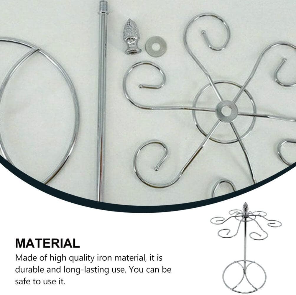 Cabilock Wine Glass Holder Freestanding Stemware Rack with 6 Hooks