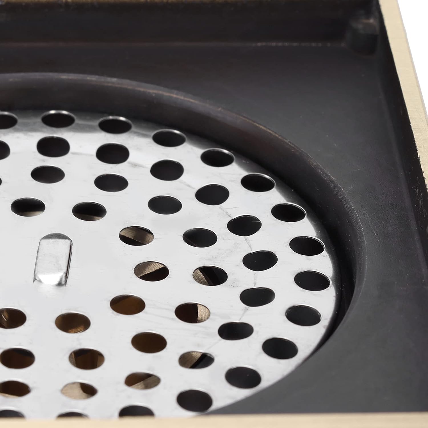 Tomotato Floor Drain 10x10cm Antique Bathroom Shower Strainer Cover Replacement