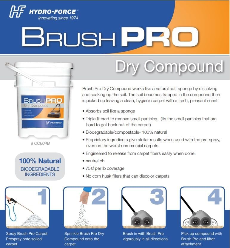 Hydro-Force Brush Pro Dry Compound 20 Lbs