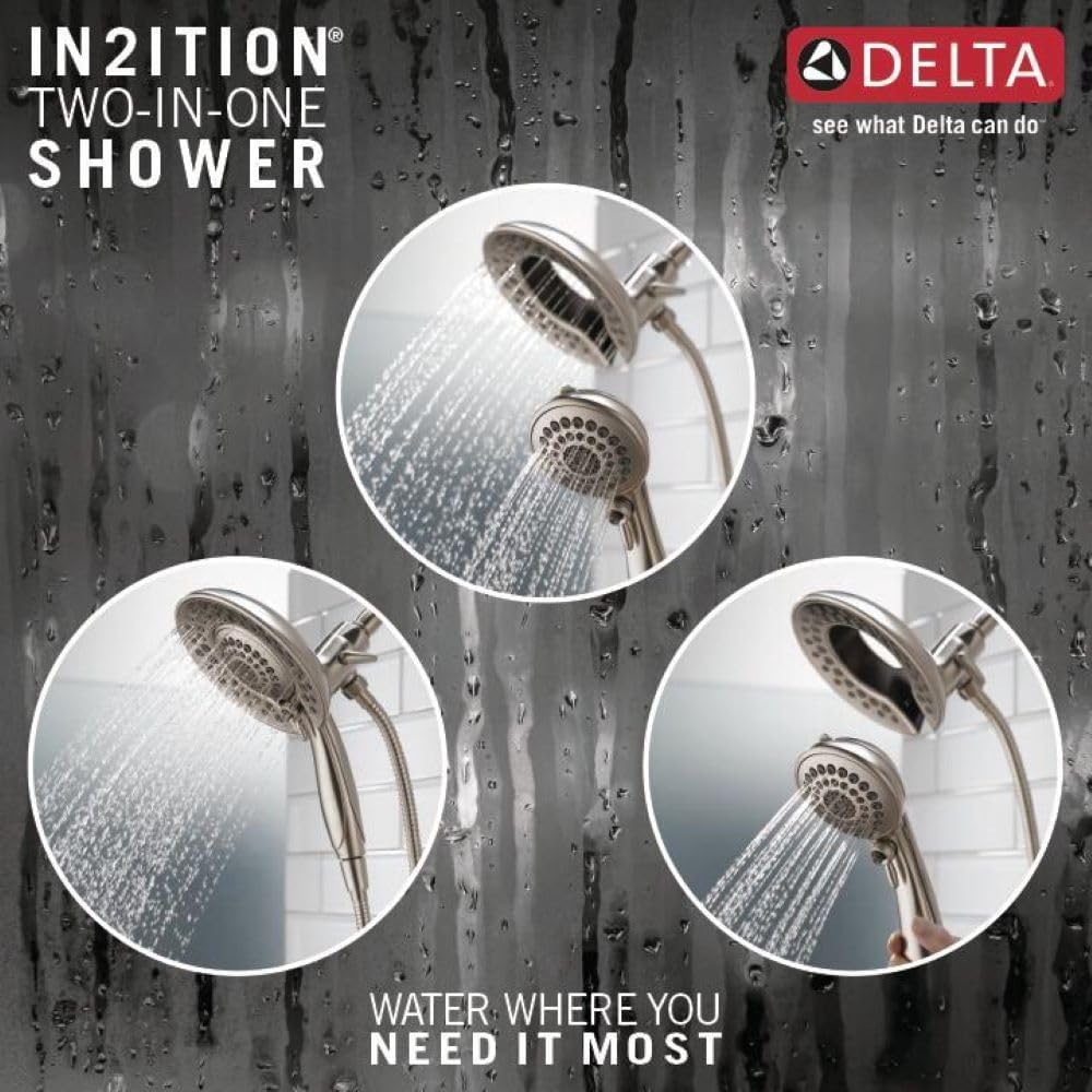 Delta In2ition 2-in-1 Dual Shower Head with Handheld Spray