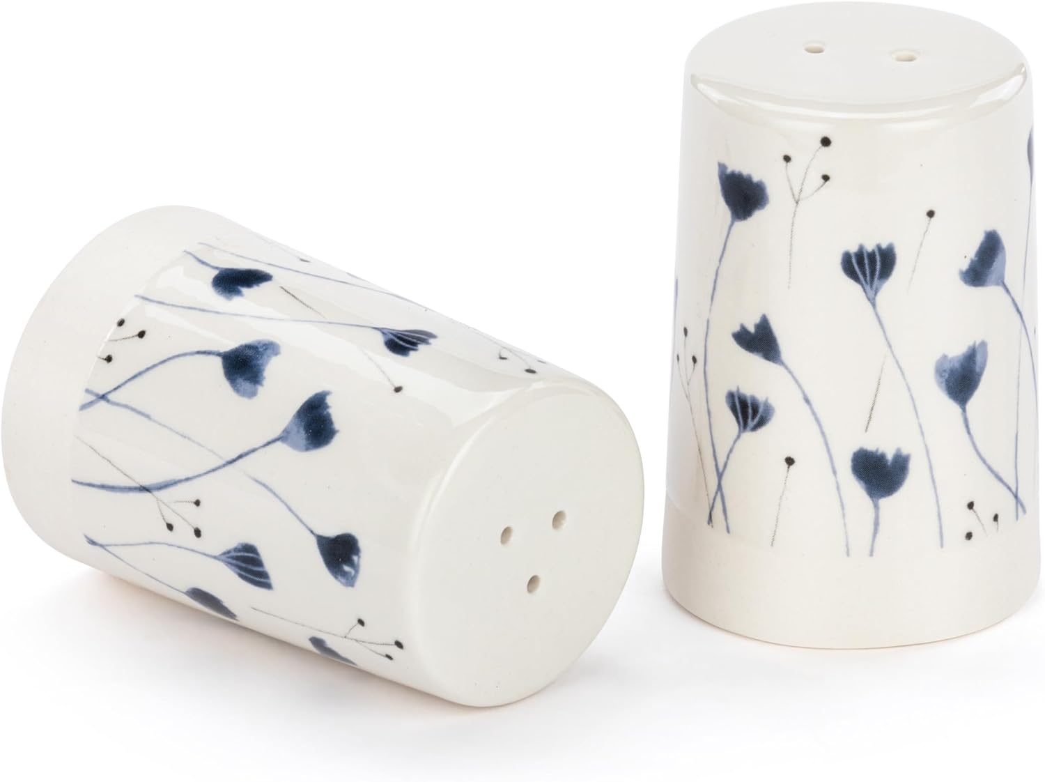 DEMDACO Wildflowers BlueWhite Salt Pepper Shaker Set