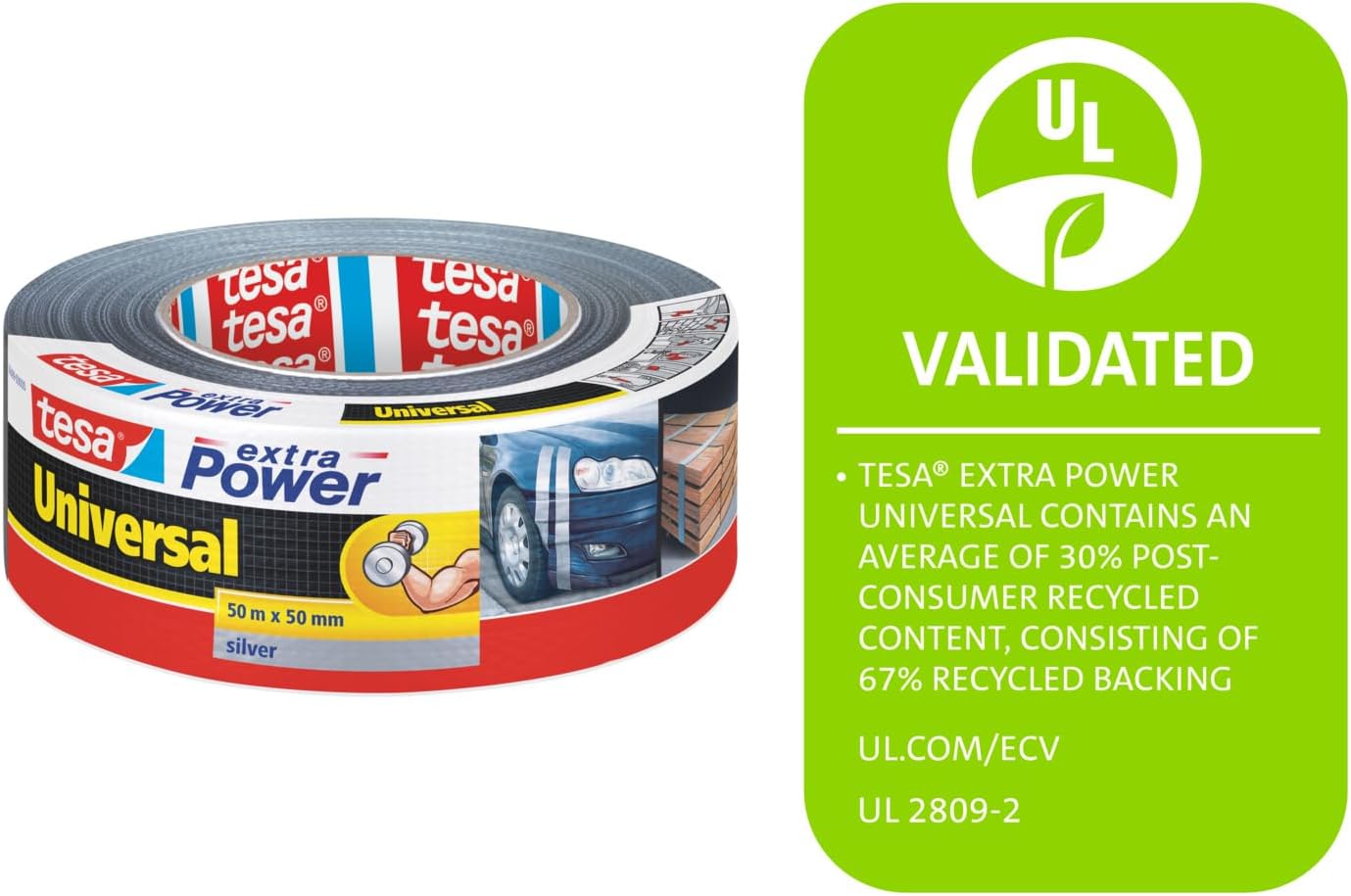 Tesa Duct Tape 50mm x 50m Silver Extra Power