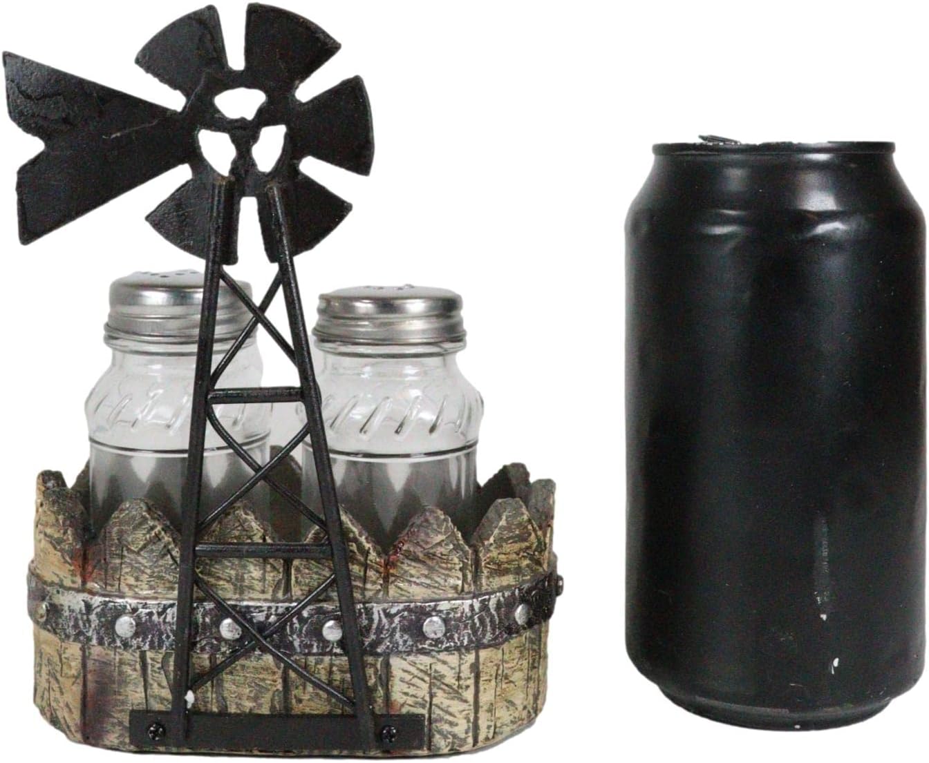 Ebros Gift 6 Tall Rustic Windmill Salt Pepper Shaker Set 1