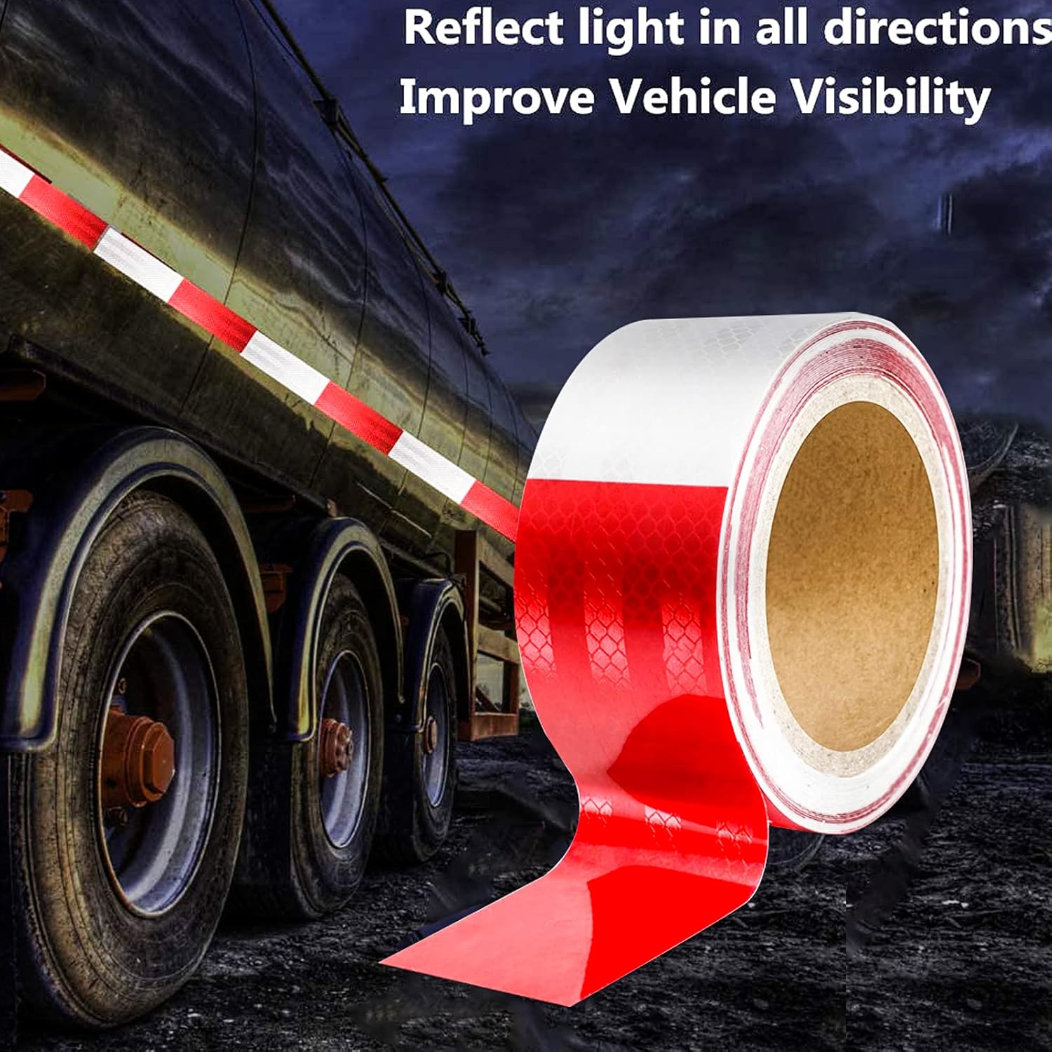 2 x 32 Reflective Safety Tape Red White