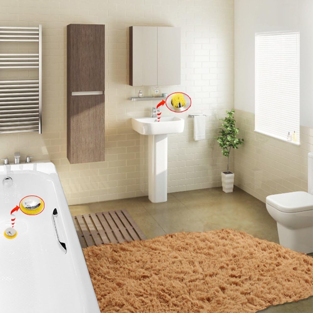 FATHERSON Drain Hair Catcher - 24PCS Soft Sponge Strainer for Sinks and Bathtubs
