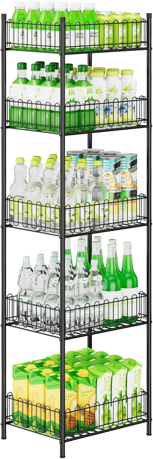 OYEAL 5 Tier Soda Can Organizer for Pantry Kitchen