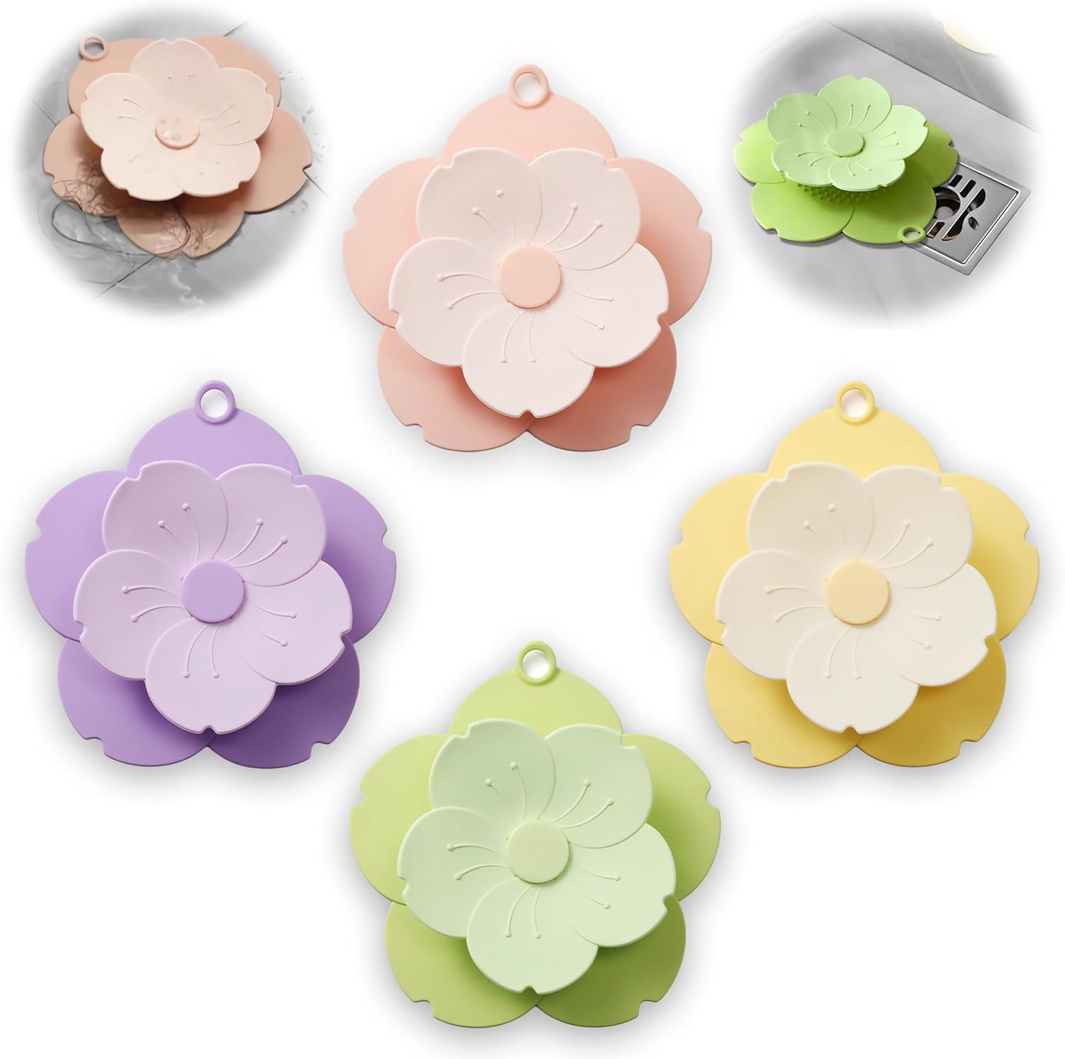 AYXX Anti-Odor Hair Drain Catcher 7 Silicone Cover