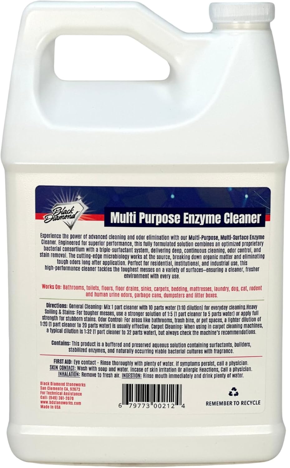 Black Diamond Stoneworks Enzyme Cleaner 1 Gallon 1
