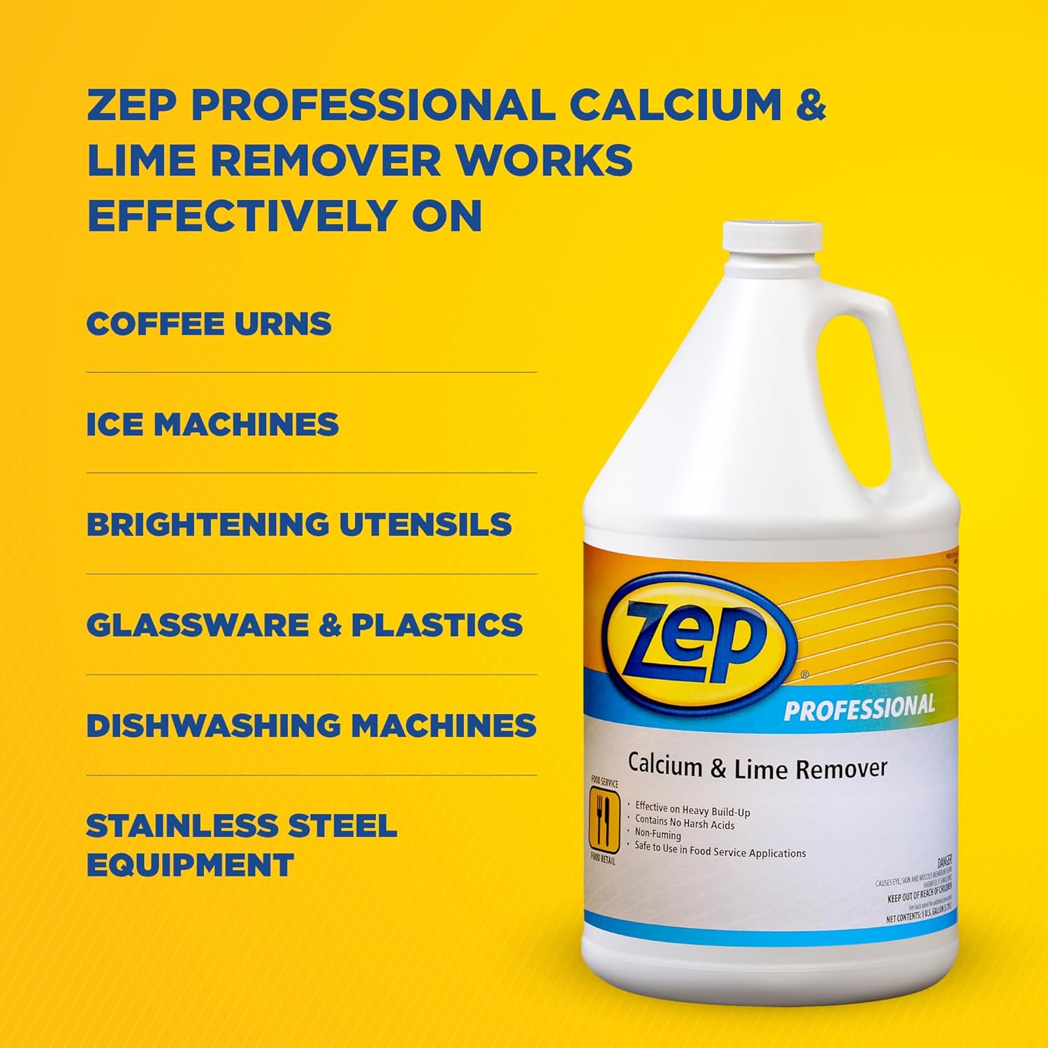 Zep Industrial Calcium and Lime Remover 128 oz Case of 4