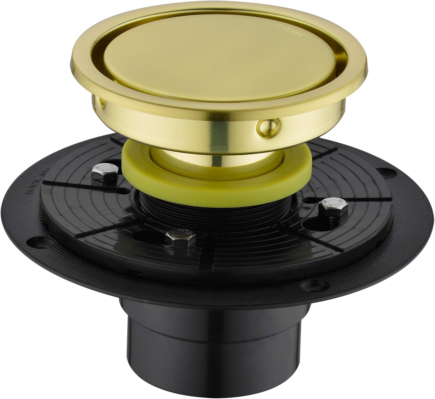 4 Inch Brushed Gold Shower Drain with Tile Insert