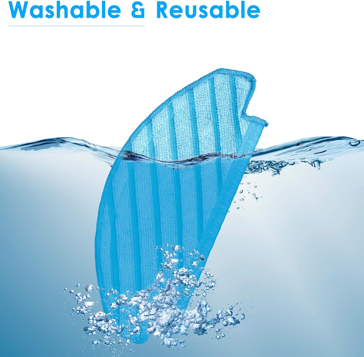 10 Pieces Chain Peak N10 Reusable Mop Pads for ECOVACS Robot Vacuums