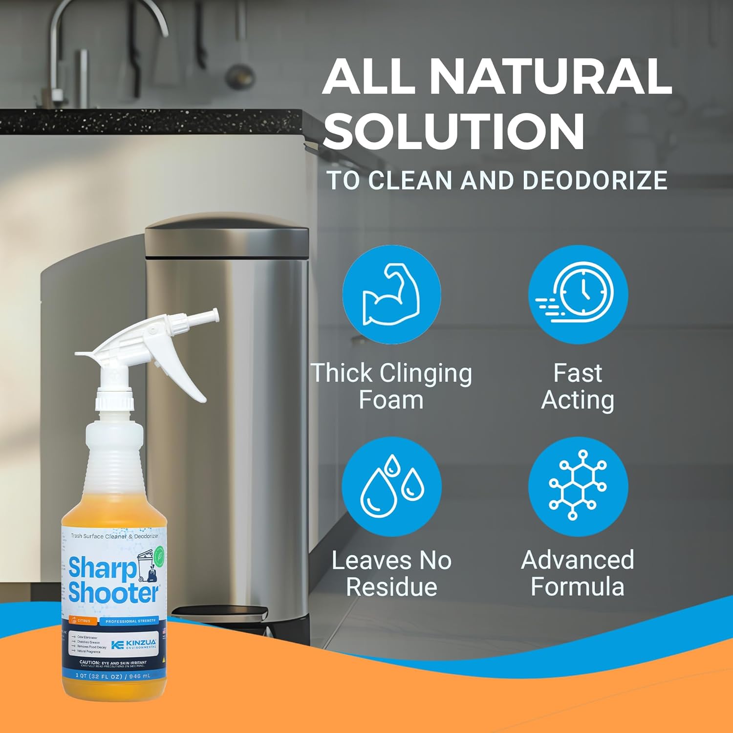 KINZUA Sharpshooter Heavy-Duty Deodorizer Foam 32 oz Pack of 2
