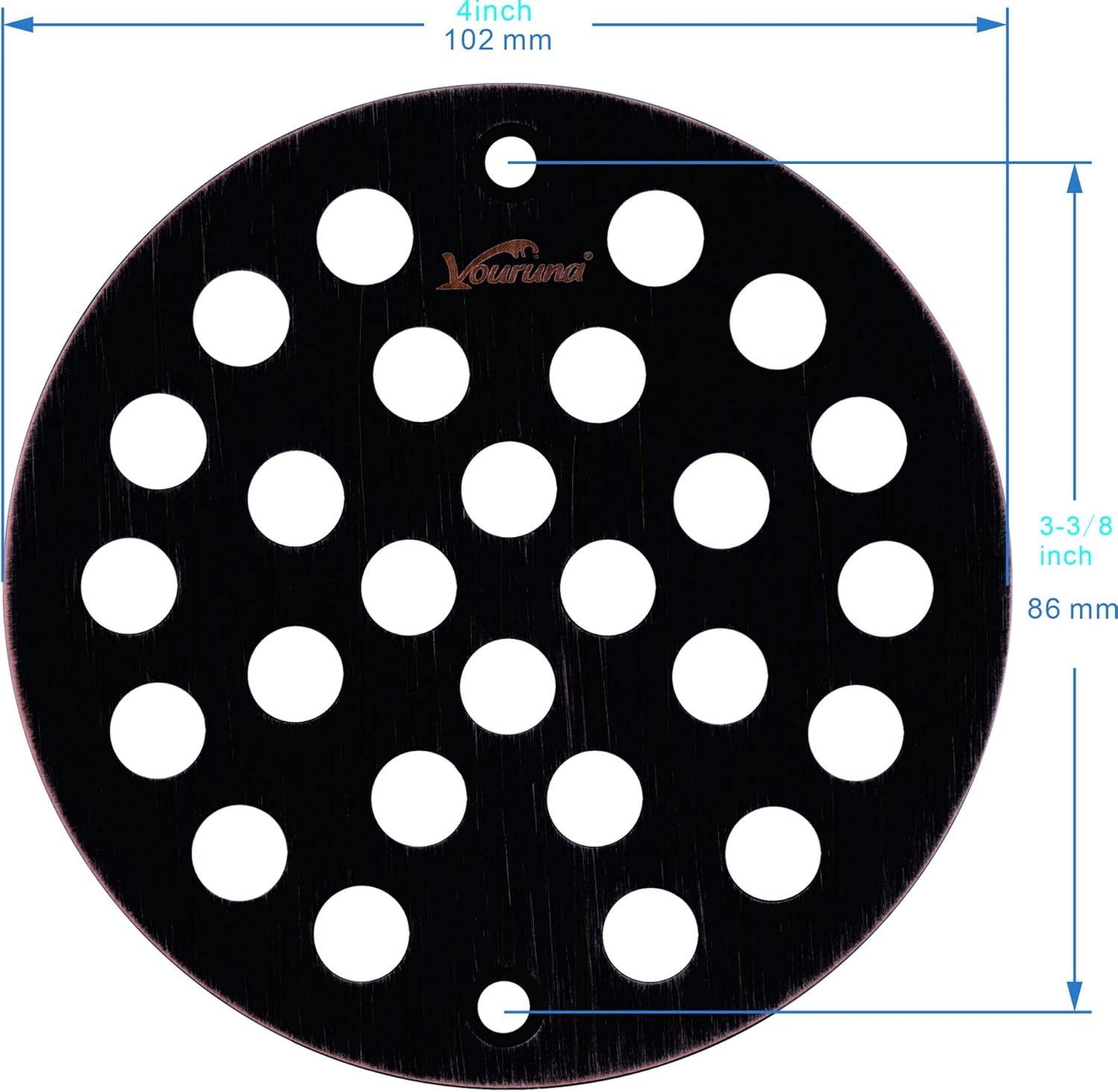 4-Inch Screw-in Shower Strainer Drain Cover Replacement
