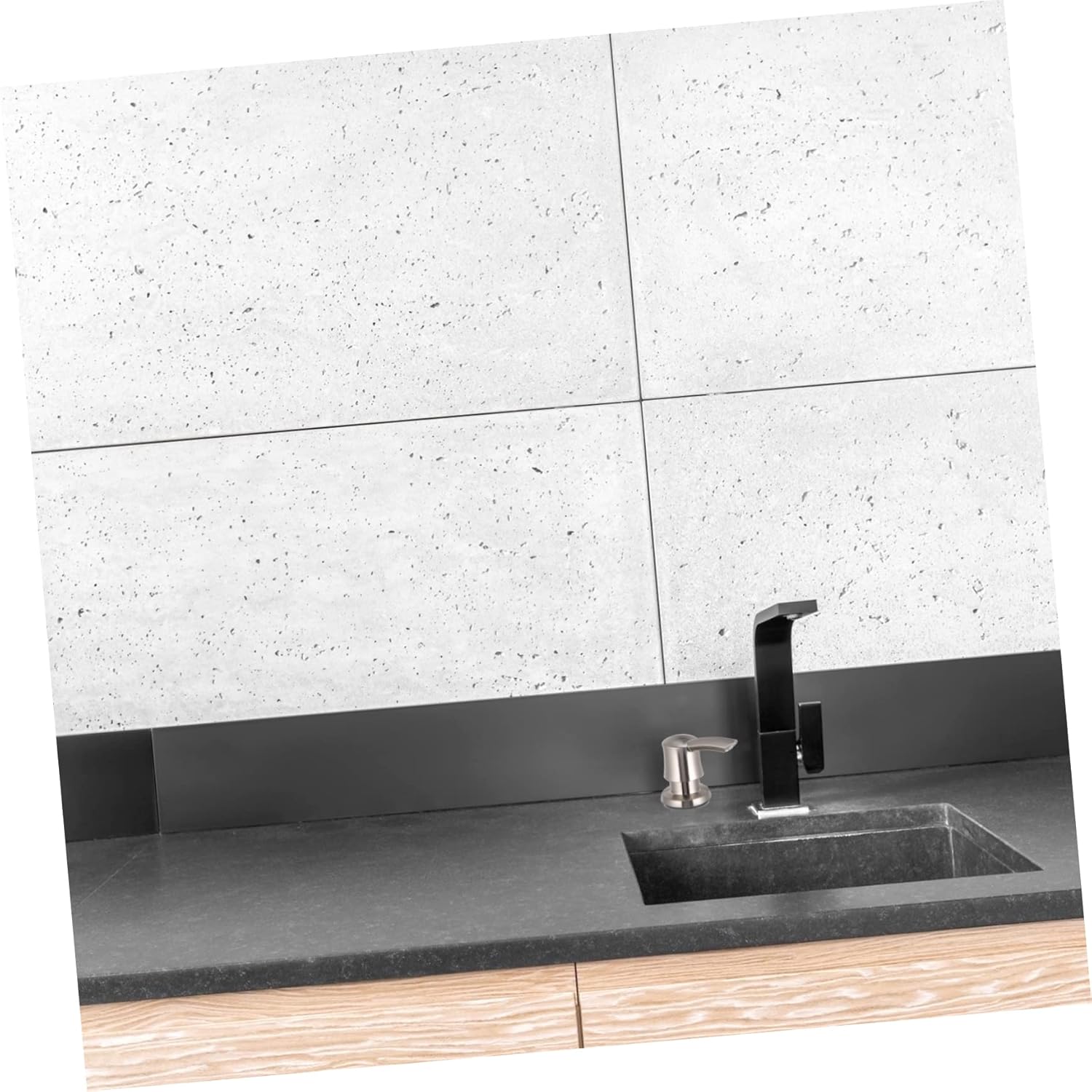 Mobestech Refillable Sink Soap Dispenser with Chrome Finish