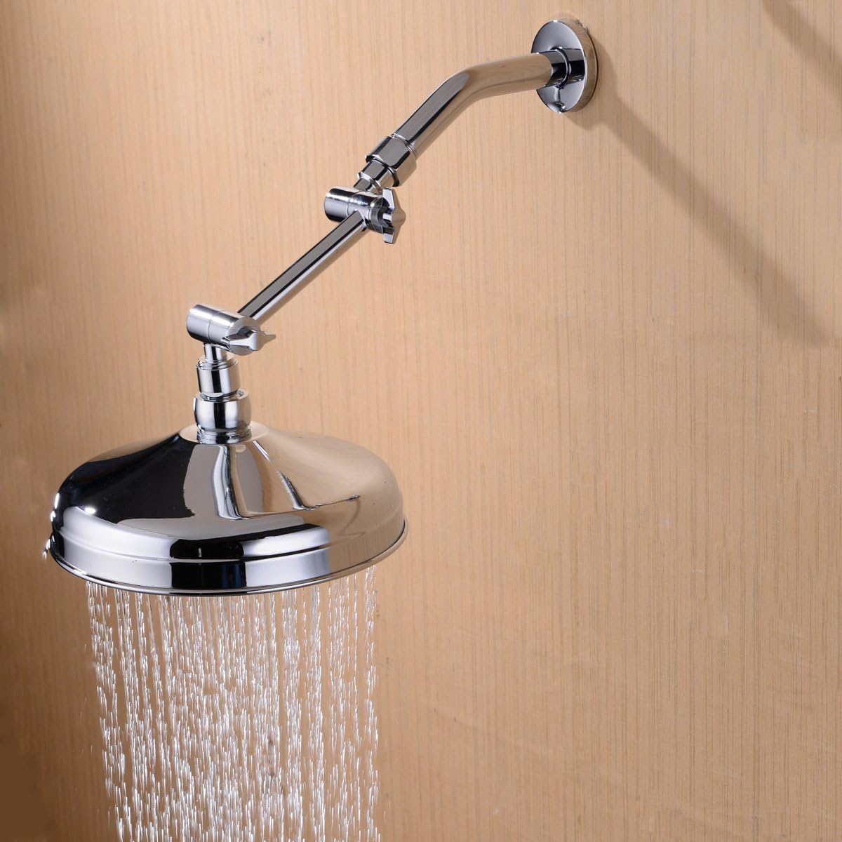 TRUSTMI 4 Inch Adjustable Brass Shower Arm Extension with Chrome Head
