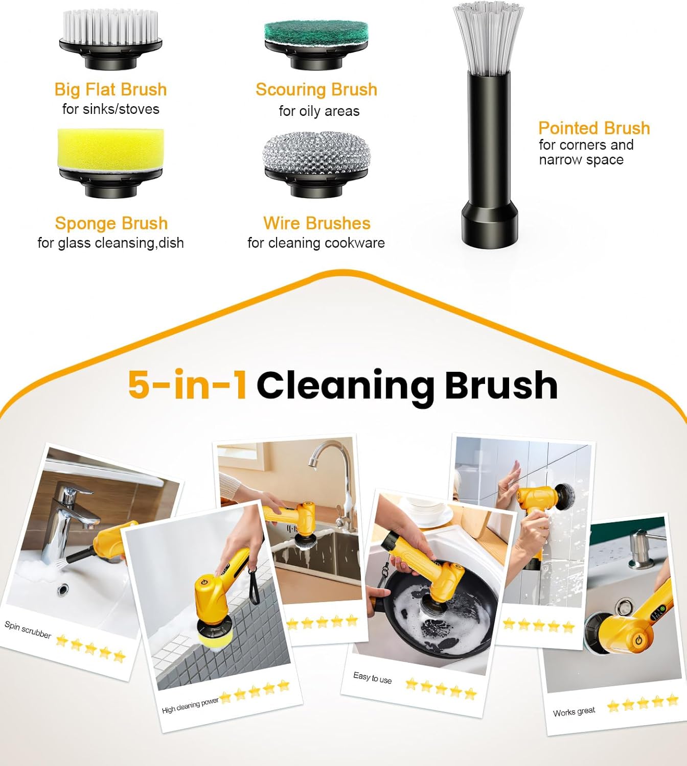 Qimedo 5000mAh Battery Spin Scrubber Q4