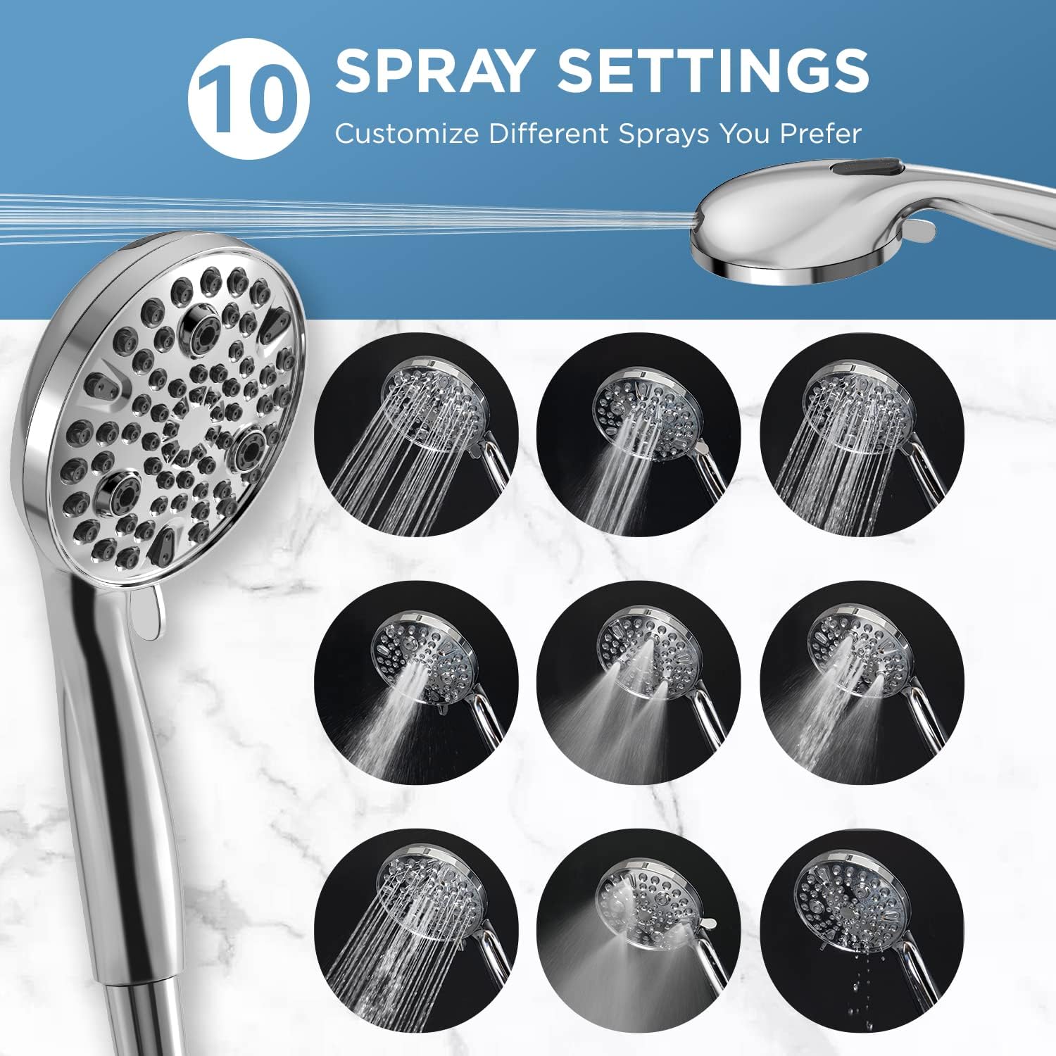 MakeFit 2-in-1 Dual Shower Head Combo Kit
