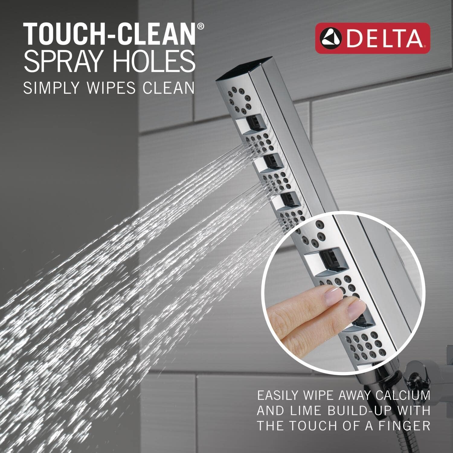 Delta Faucet Tetra H2Okinetic Handheld Shower with Hose