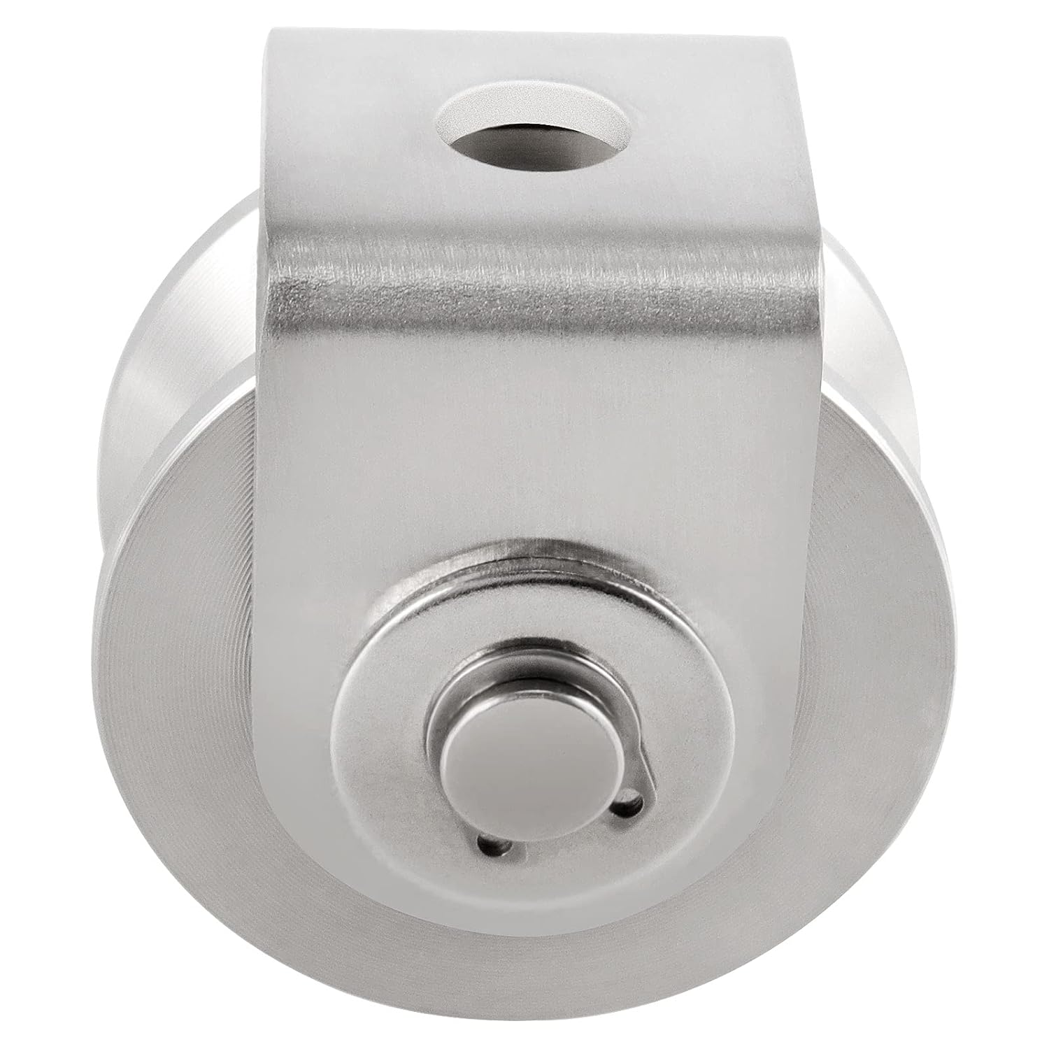 PINGEUI 2 Pack 3 Inch Stainless Steel V Groove Caster with Bracket