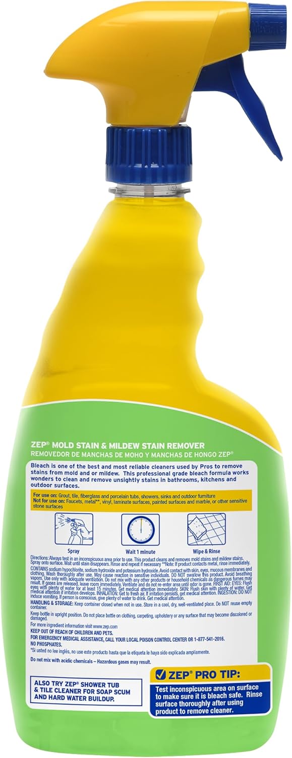 Zep Mold Stain Remover - 32 oz Pack of 12