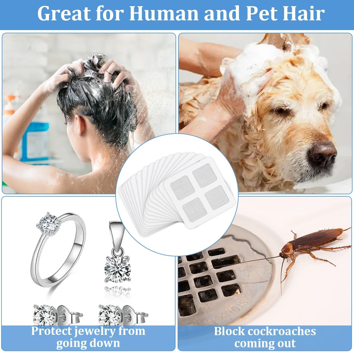 TORIHIKI Disposable Drain Hair Catcher 100 Pcs