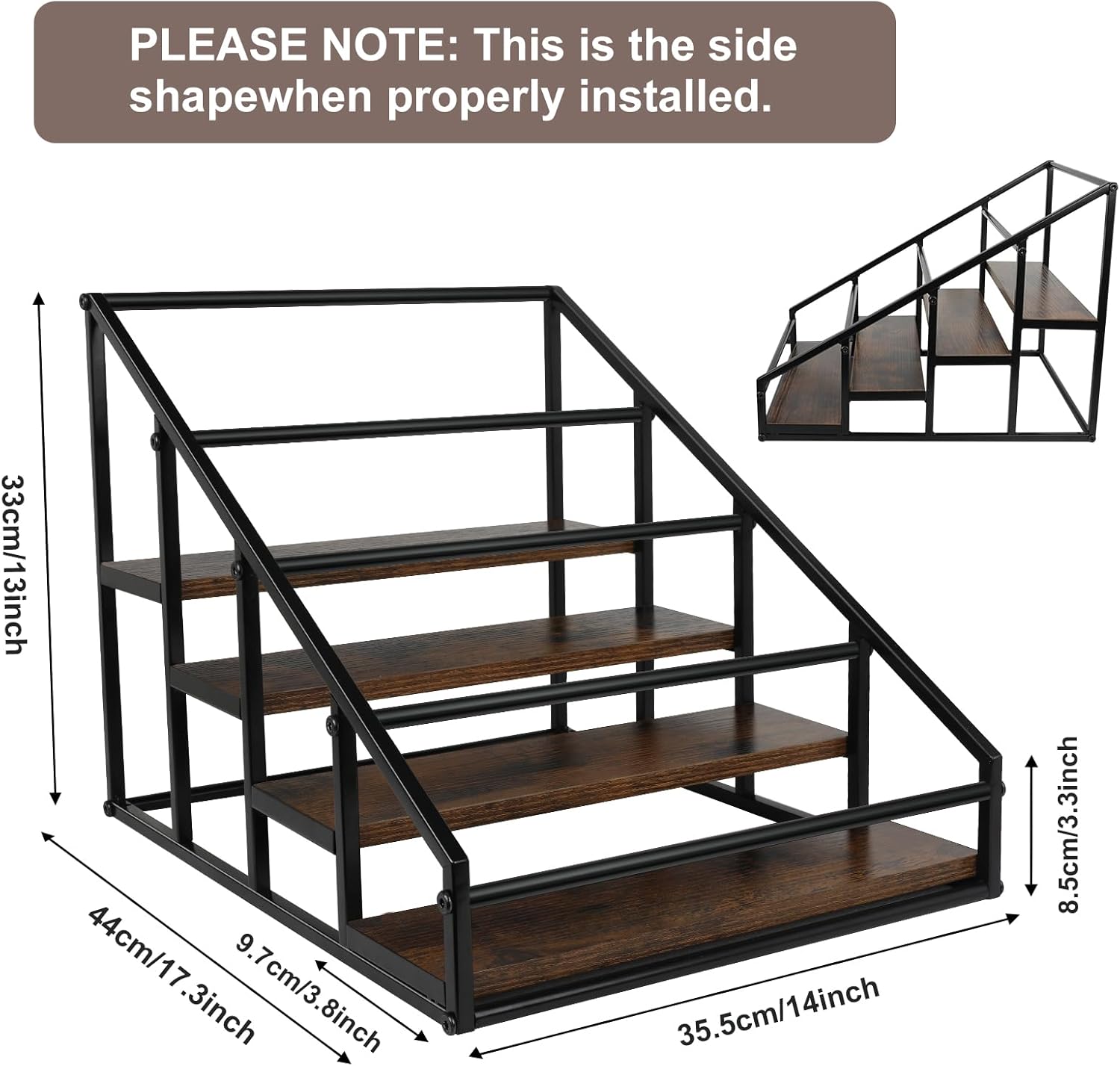 Coffee Syrup Rack Organizer 2 Packs 4 Tier 16 Bottle Holder