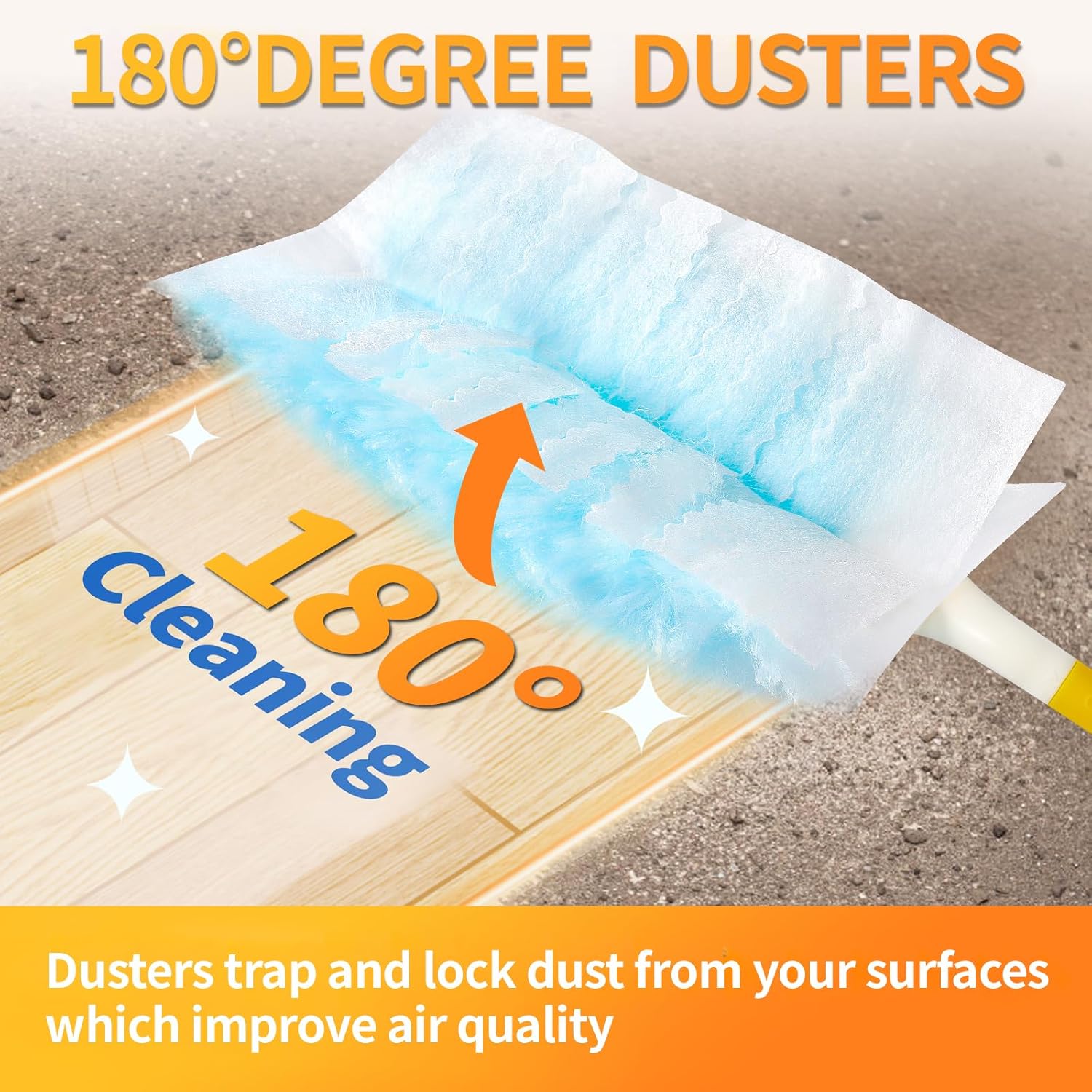 Senowi 60 Count Electrostatic Duster Refills for Swiffer Multi-Surface Cleaning