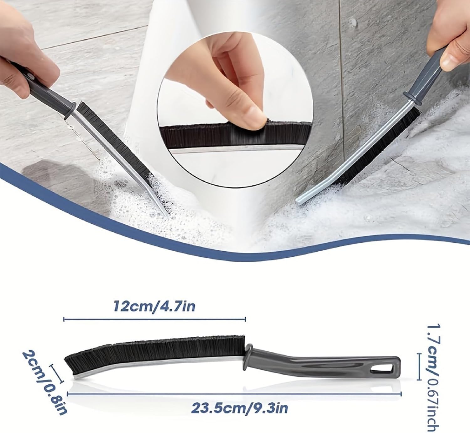 5 Pcs Hard Bristle Crevice Cleaning Brush for Narrow Spaces 1