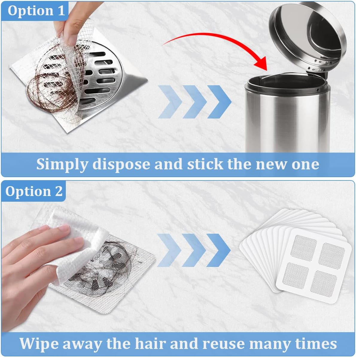 TORIHIKI Disposable Drain Hair Catcher 100 Pcs
