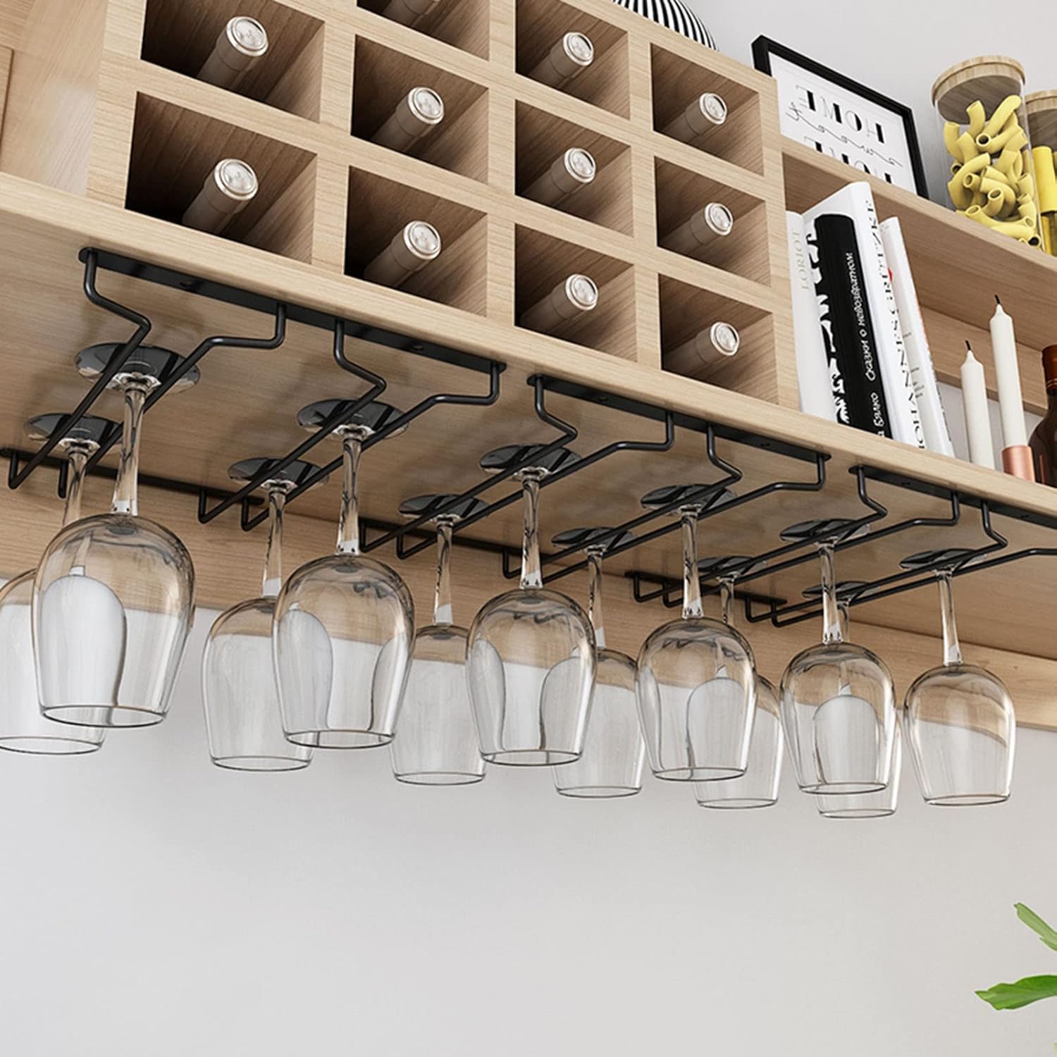 V3VOGUE 2 Row Stemware Holder Freestanding Wine Glass Rack