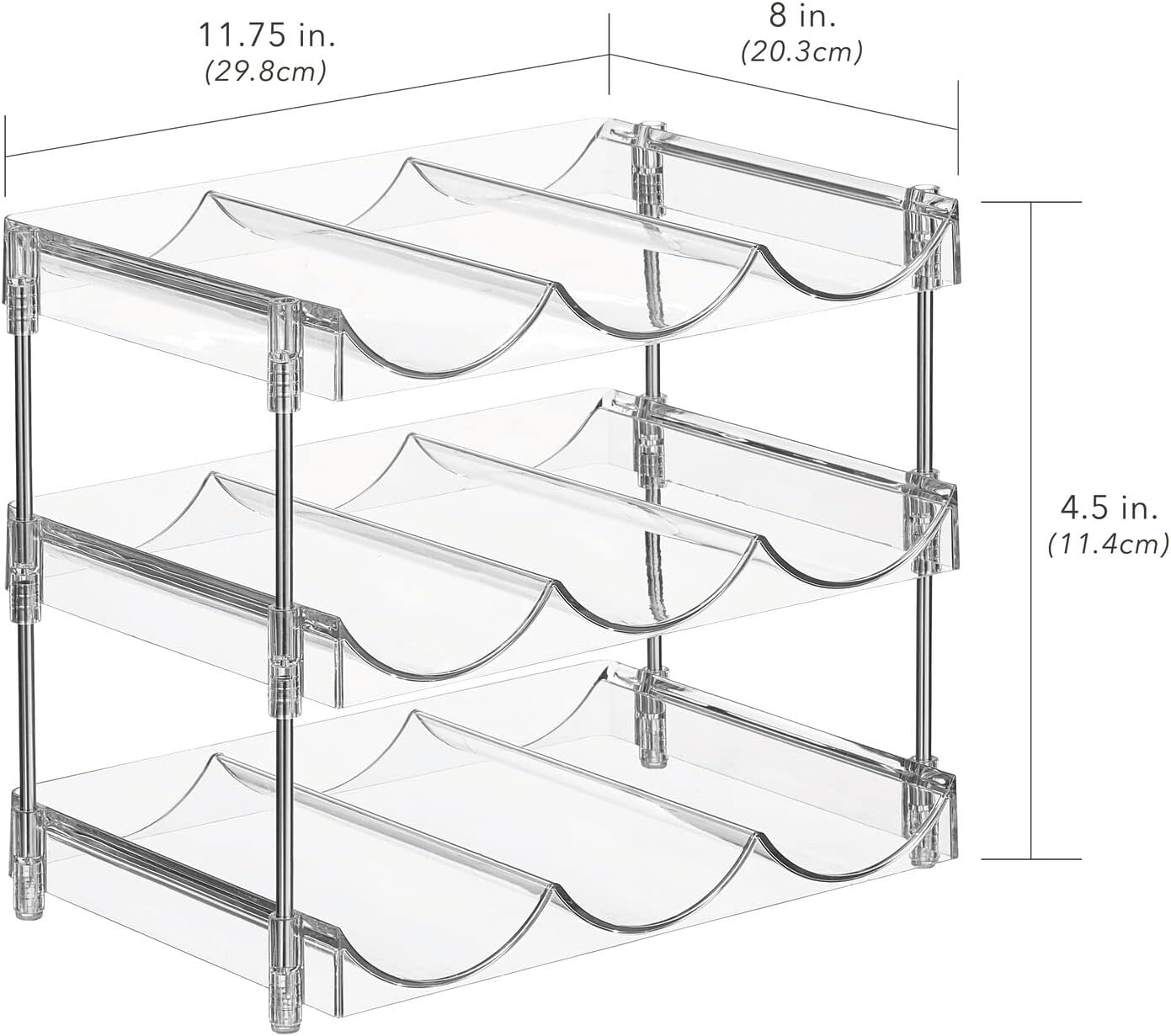 Nate Home 9-Bottle Organizer for Fridge Cabinet Pantry