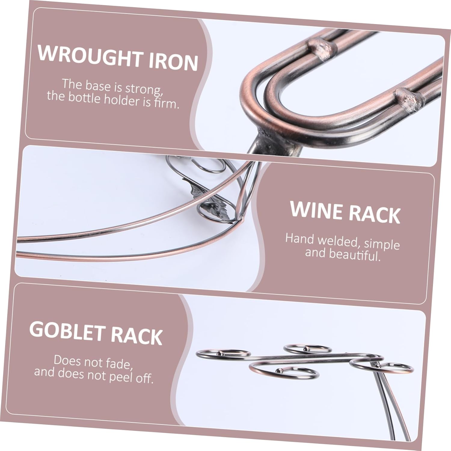 Cabilock Iron Wine Goblet Rack for Home Decor