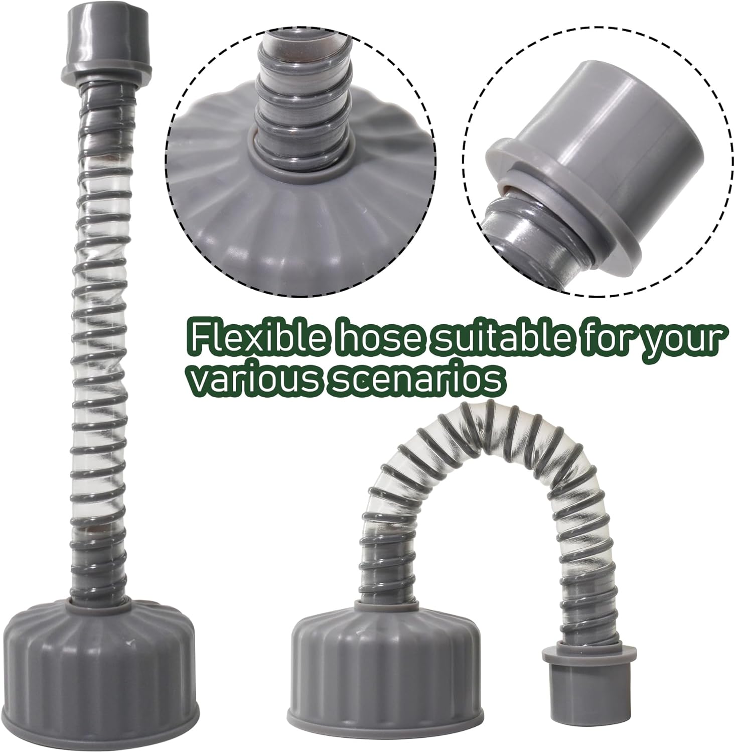 ZNTVW AC Drain Lines Cleaner Tool with Wet Vac Attachment Grey
