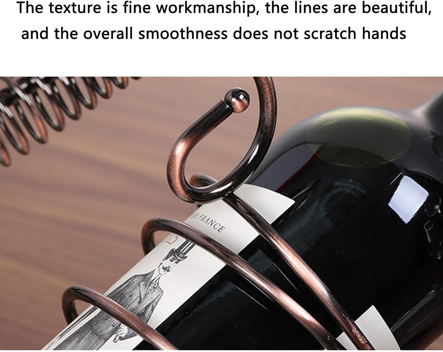 JUSHZ Iron Wine Rack with Strong Base and Elegant Design
