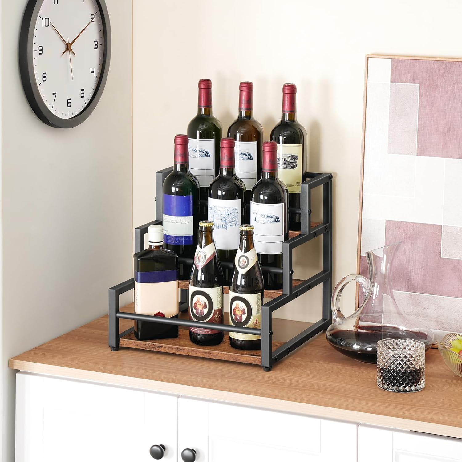 HOOBRO 3-Tier Coffee Syrup Rack Organizer