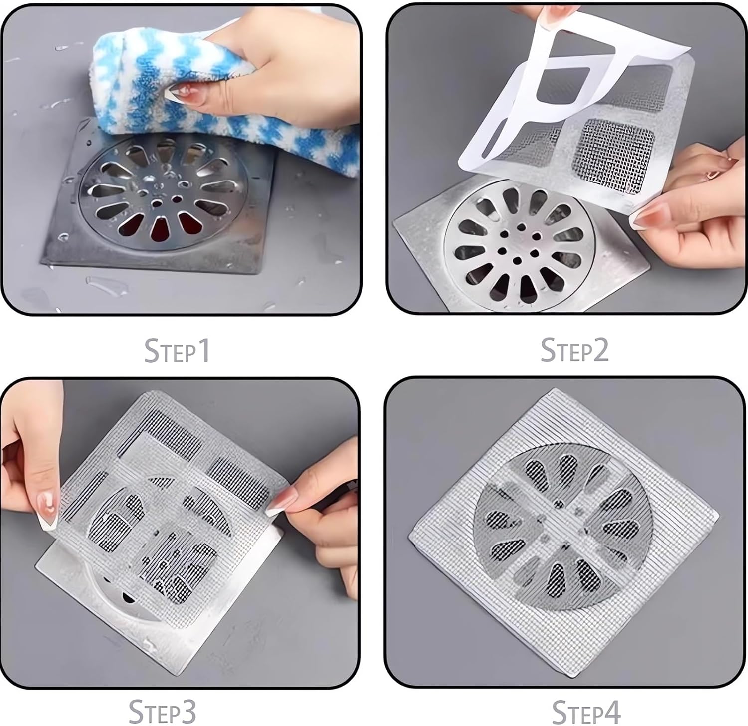 GYLCTOM Disposable Shower Drain Hair Catcher Sticker 30PC
