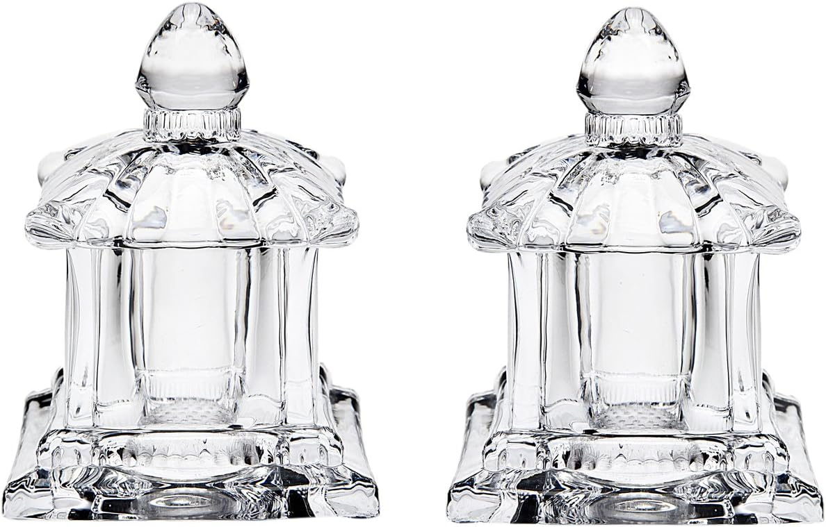 Godinger Pagoda Salt Pepper Set - Clear Crystal Shaker