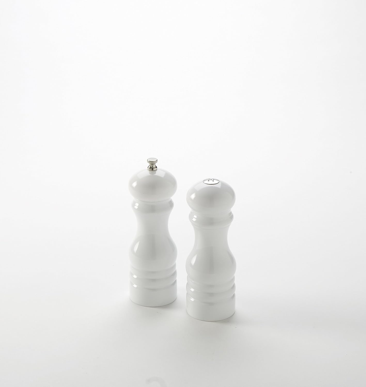 American Metalcraft White Wood Salt Pepper Set